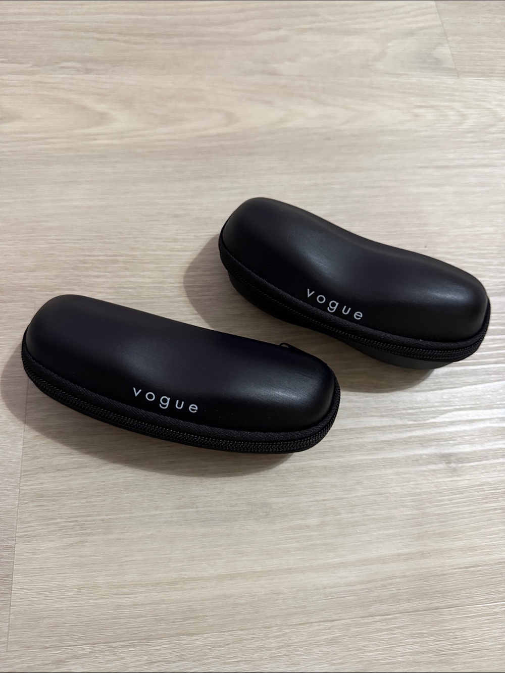 Vogue Black Zippered Hard Shell Eyewear Case (Pair)